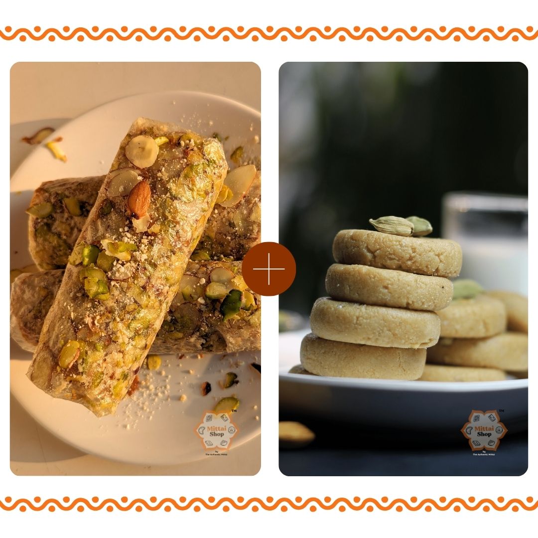 Jaggery dry fruit Putharekulu & Kova Billalu Combo - Mittai Shop