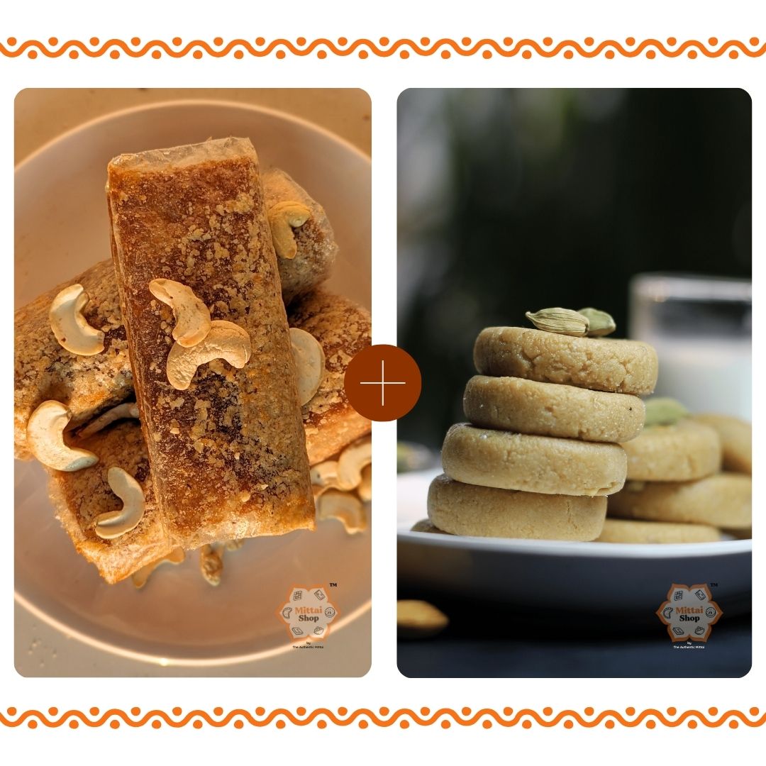 Jaggery Kaju Putharekulu & Kova Billalu Combo - Mittai Shop