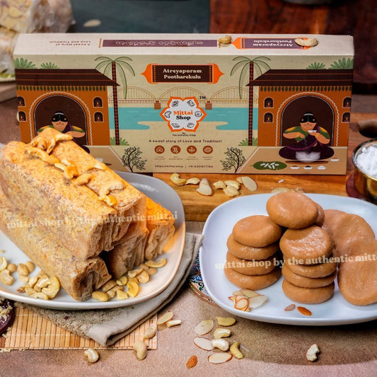 Jaggery Kaju Putharekulu & Kova Billalu Combo - Mittai Shop