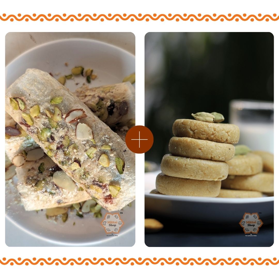 Sugar dry fruit Putharekulu & Kova Billalu Combo - Mittai Shop