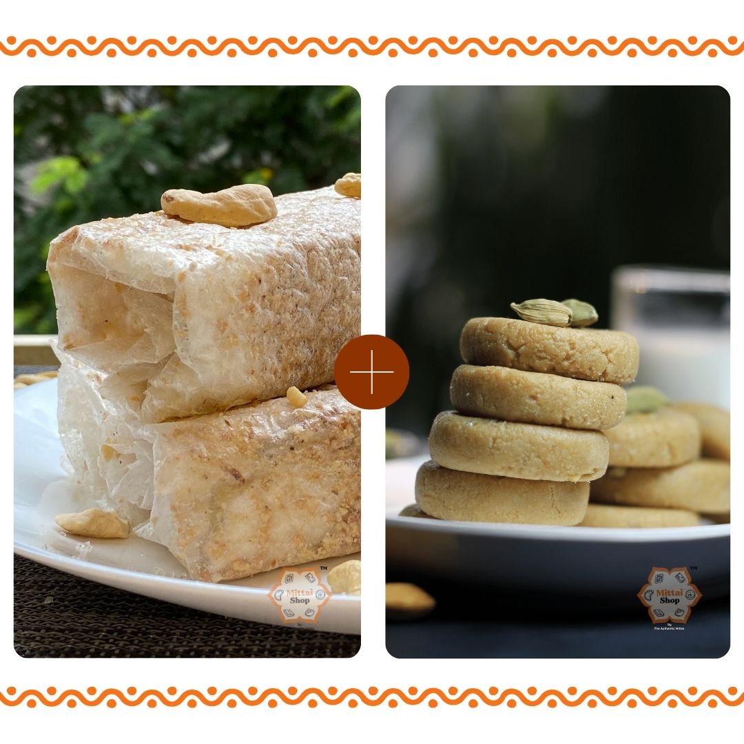 Sugar Kaju Putharekulu & Kova Billalu Combo - Mittai Shop