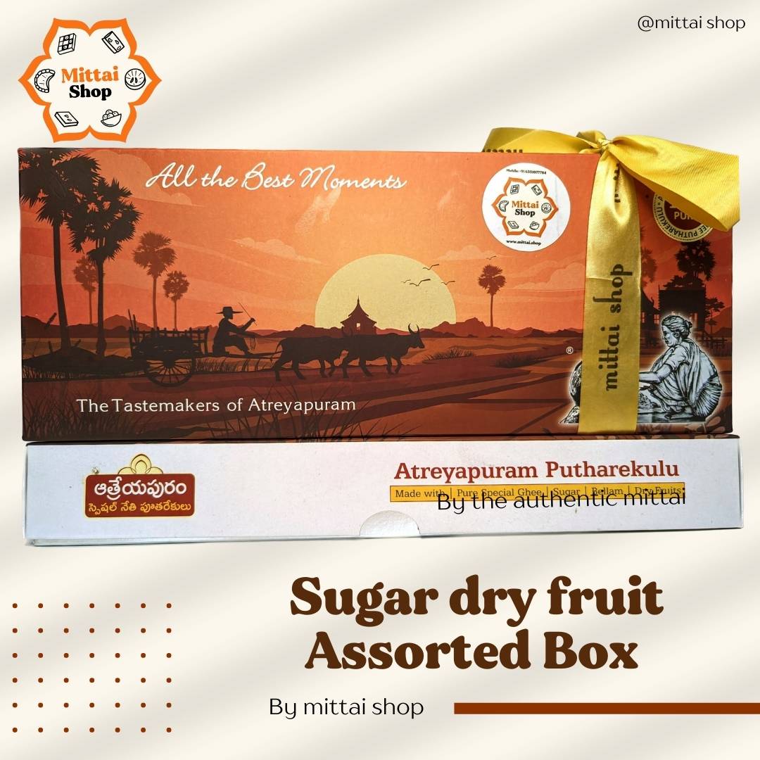 Sugar Dry fruit Putharekulu Assorted box