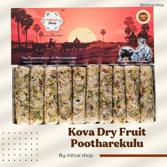Kova Dry fruit Putharekulu (Kova Pootharekulu) - Mittai Shop