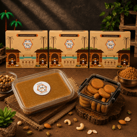 Mini Jaggery Pootharekulu, kova, Mamidi thandra collection - Mittai Shop