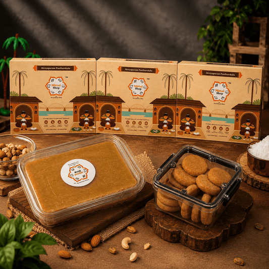 Mini Sugar Pootharekulu, kova, Mamidi thandra collection - Mittai Shop
