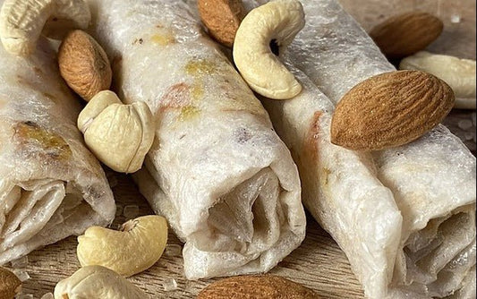 Sugar Free Dry - fruit Pootharekulu(Kaju Baadam Pista Paper - sweets) - Mittai Shop